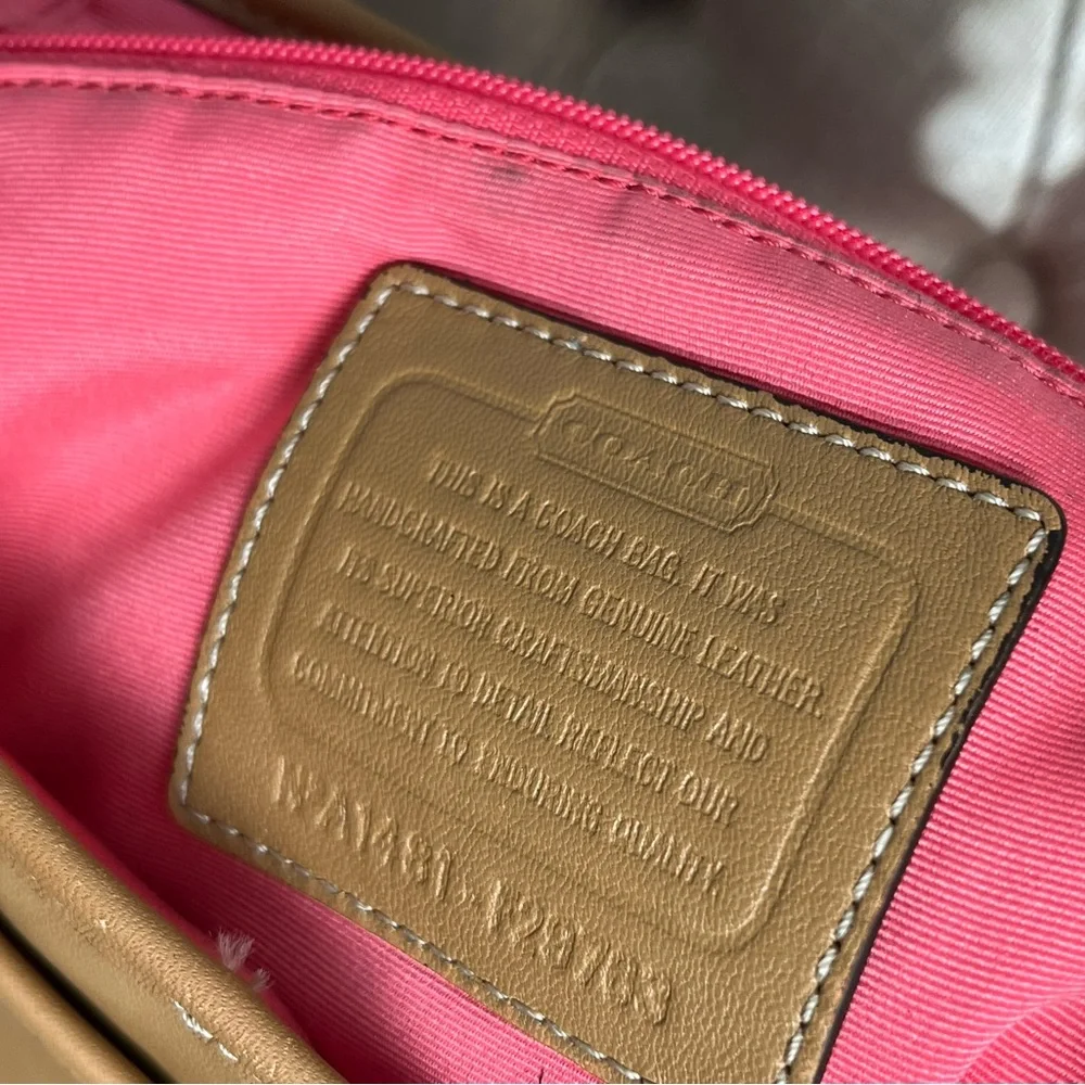 Coach Camel Leather Crossbody Bag - Picture 13 of 14